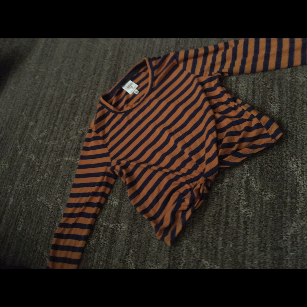 orange and black high tied top